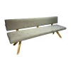 Team 7 Bänke|Polsterbank Yps BYS 21 PO R Stoff Canvas 734 Grau Gestell Eiche Naturöl 2407