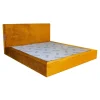 Dormiente Polsterbetten|Polsterbett Clia 2 Basisbezug Stoff Max Cotton Natur 061 Dekobezug Glenville Honey F1872 36 Gelb Orange Füße Buche Geölt Ohne Matratze Ohne Lattenrost