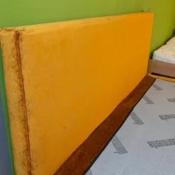 Dormiente Polsterbetten|Polsterbett Clia 2 Basisbezug Stoff Max Cotton Natur 061 Dekobezug Glenville Honey F1872 36 Gelb Orange Füße Buche Geölt Ohne Matratze Ohne Lattenrost