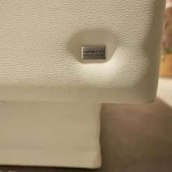 RUF Betten Polsterbetten|Polsterbett Composium 800 Stoff 06150 Weiß Creme Inklusive Matratze Und Vollautomatic