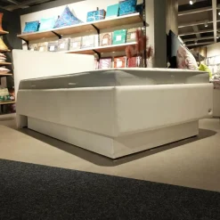 RUF Betten Polsterbetten|Polsterbett Composium 800 Stoff 06150 Weiß Creme Inklusive Matratze Und Vollautomatic