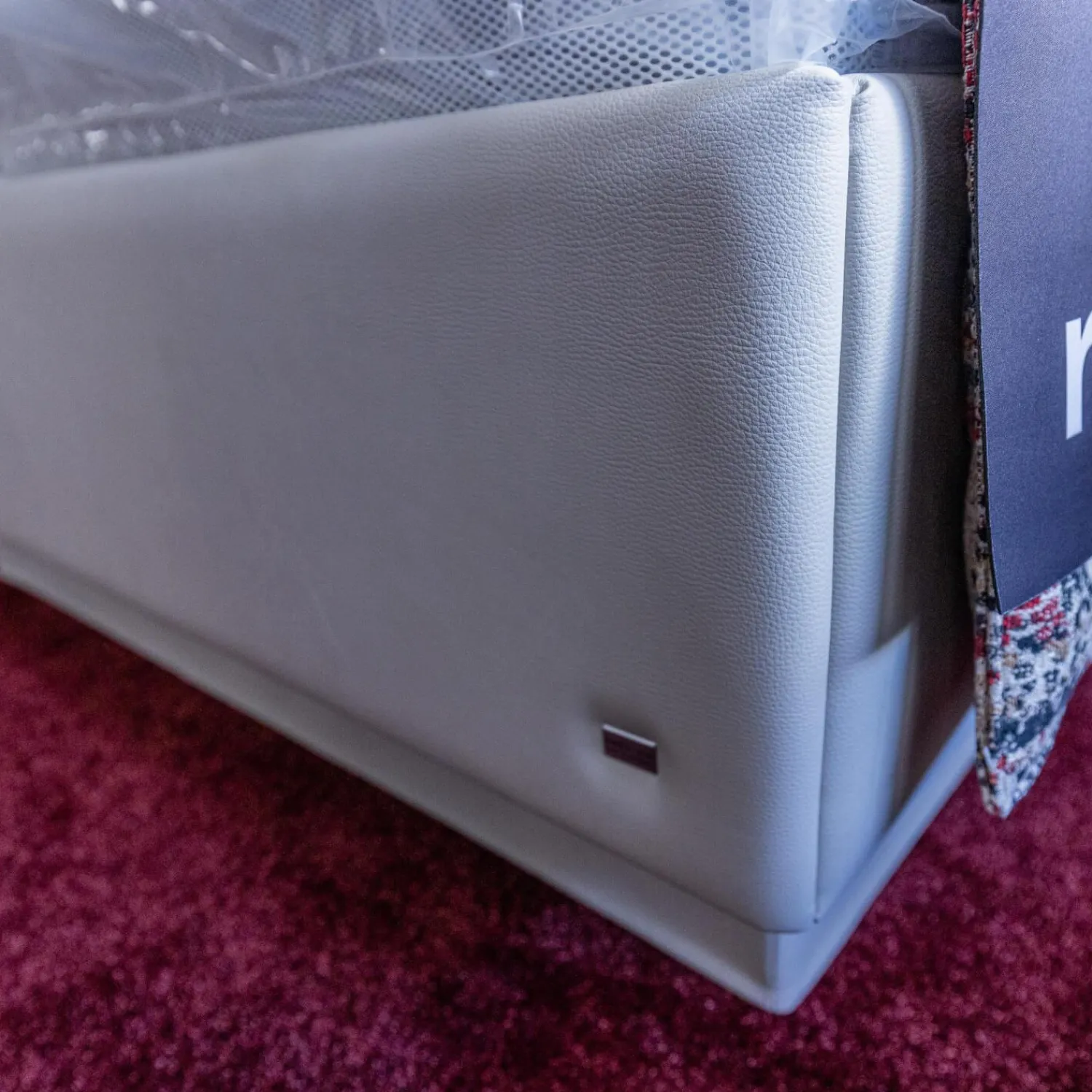 RUF Betten Polsterbetten|Polsterbett Composium Bezug Lederoptik Sand Grau Mit Matratze Und Kissen