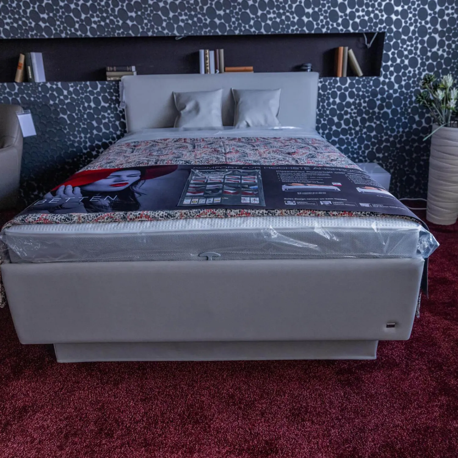 RUF Betten Polsterbetten|Polsterbett Composium Bezug Lederoptik Sand Grau Mit Matratze Und Kissen