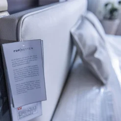 RUF Betten Polsterbetten|Polsterbett Composium Bezug Lederoptik Sand Grau Mit Matratze Und Kissen