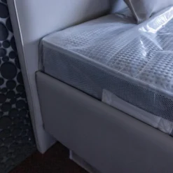 RUF Betten Polsterbetten|Polsterbett Composium Bezug Lederoptik Sand Grau Mit Matratze Und Kissen