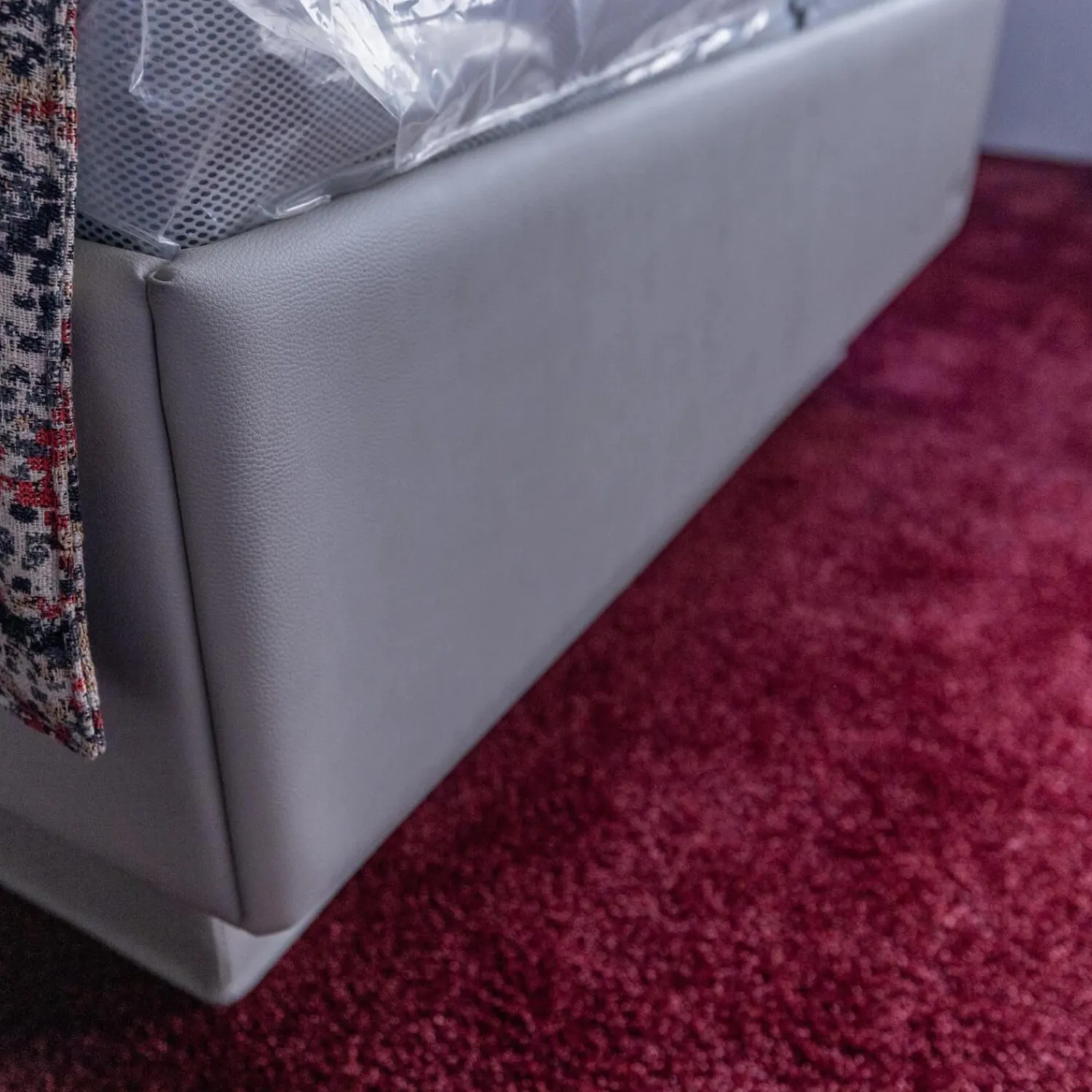 RUF Betten Polsterbetten|Polsterbett Composium Bezug Lederoptik Sand Grau Mit Matratze Und Kissen