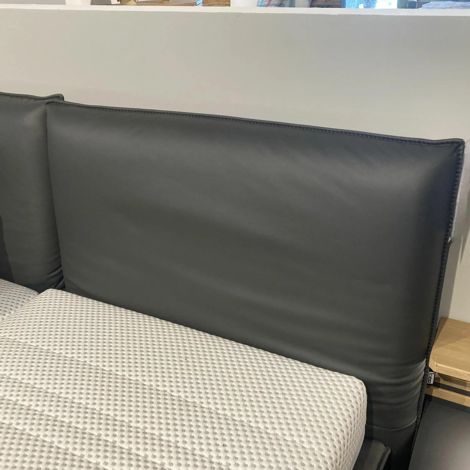 Musterring Polsterbetten|Polsterbett Drake Leder Anthrazit Fuß Metall Anthrazit Inklusive Matratzen