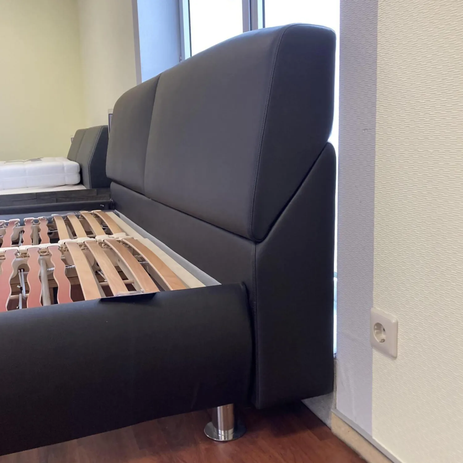 Hasena Polsterbetten|Polsterbett Dream-Line Deluxe 180 x 200 Textilleder Campos Cafe Ohne Lattenrost Und Matratze