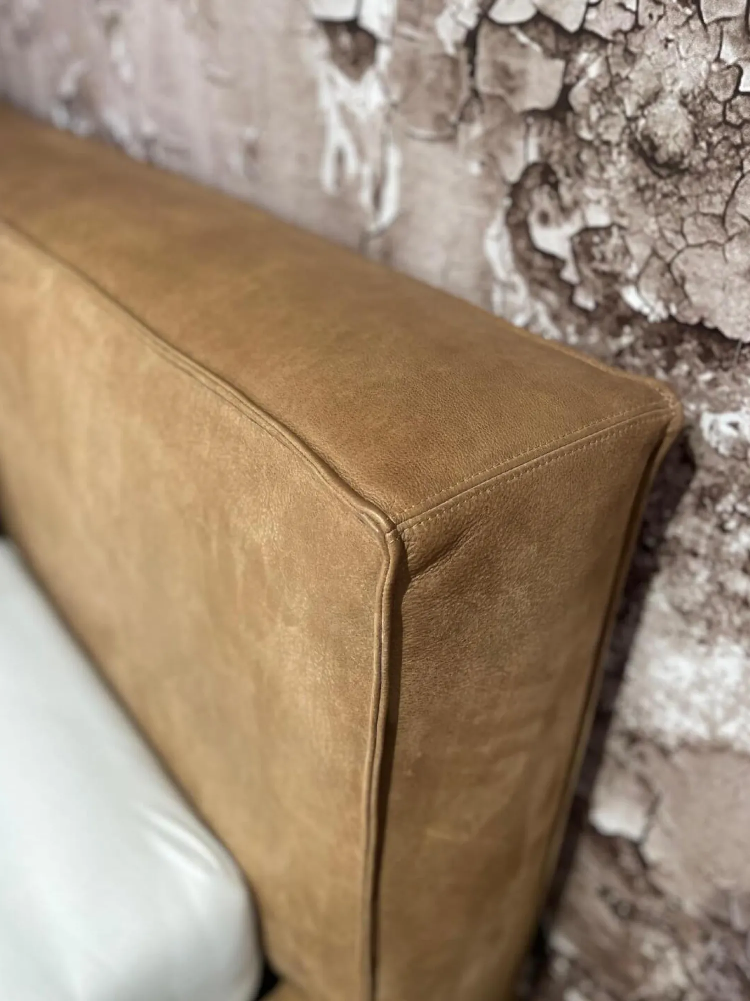 Eigene Herstellung Polsterbetten|Polsterbett Elisa In Boxspringoptik Wasserbüffelleder Coffee Braun ohne Lattenrost ohne Matratze