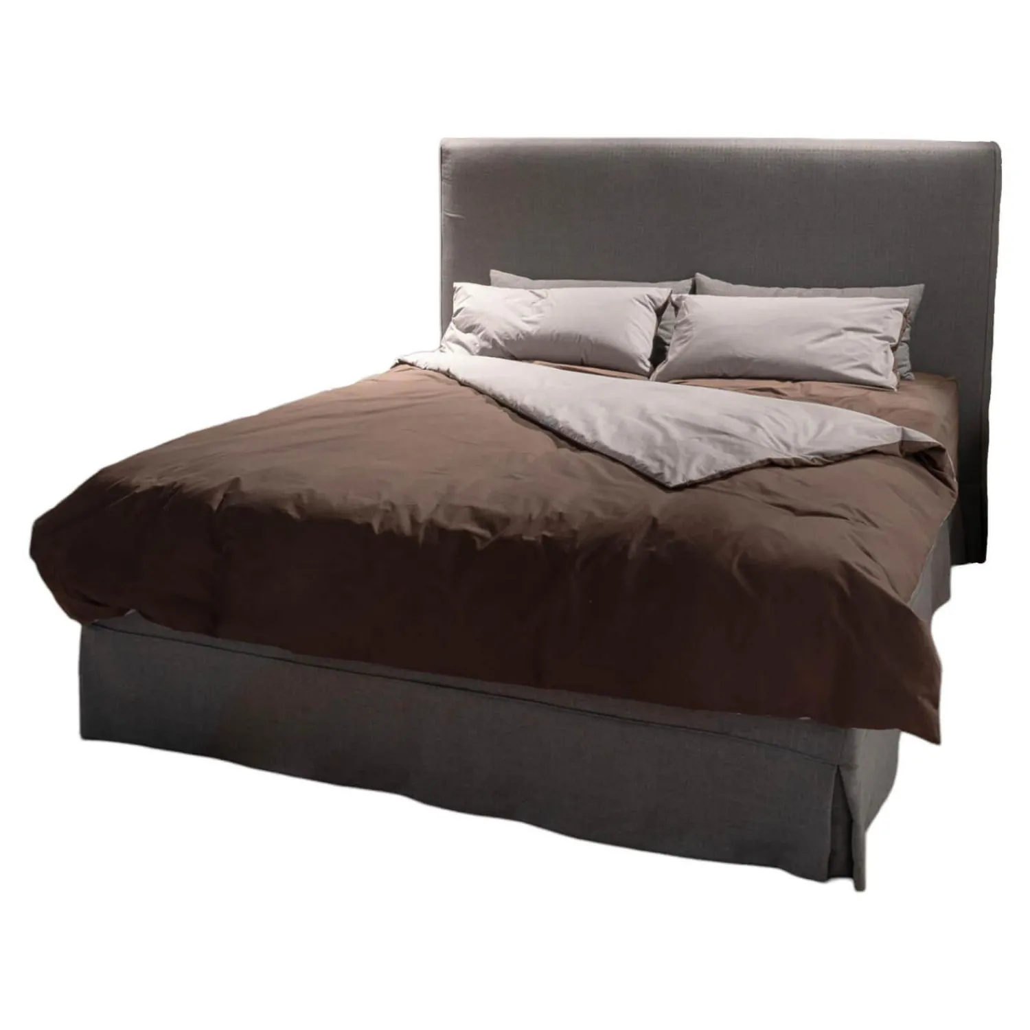 Schramm Polsterbetten|Polsterbett Grand Cru Cannes Inklusive 2 Divina Matratzen Stoff Knit-Art 1 Yanis-1840-Grau Gestell Aus Kiefermassivleimholz