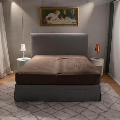 Schramm Polsterbetten|Polsterbett Grand Cru Cannes Inklusive 2 Divina Matratzen Stoff Knit-Art 1 Yanis-1840-Grau Gestell Aus Kiefermassivleimholz