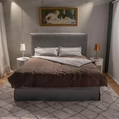 Schramm Polsterbetten|Polsterbett Grand Cru Cannes Inklusive 2 Divina Matratzen Stoff Knit-Art 1 Yanis-1840-Grau Gestell Aus Kiefermassivleimholz