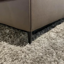 Hukla Polsterbetten|Polsterbett Heaven Leder Galero Nougat Braun Metallfuß Schwarz Inklusive Matratzen