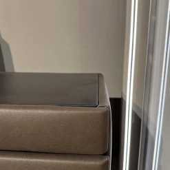 Hukla Polsterbetten|Polsterbett Heaven Leder Galero Nougat Braun Metallfuß Schwarz Inklusive Matratzen