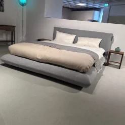 Interlübke Polsterbetten|Polsterbett Jalis Stoff Cor 8181 Silbergrau Grau Boxspringunterbau Inklusive Matratze von Schramm