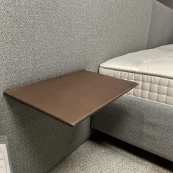 Schramm Polsterbetten|Polsterbett Paio Stoff Mirage Graublau Mit Matratzen Und Motorischer Verstellung