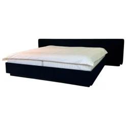 Walter Knoll Polsterbetten|Polsterbett Yuuto 810 200 Stoff Hearth Undersea Schwarz Sockel Schwarz Mit Überstand ohne Matratze ohne Lattenrost