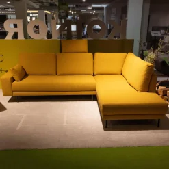 freistil Rolf Benz Polstergruppen|Polstereckgarnitur Und Sessel 170 Stoff 6545 Honiggelb Gelb Fuß Stahl Rundrohr Tiefschwarz RAL9005 Schwarz