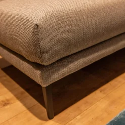 freistil Rolf Benz Ecksofas|Polstergarnitur 170 Bezug Stoff 4020 Silbergrau Stahlfuß Schwarz Inklusive 2 Kissen