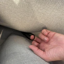 Rolf Benz Ecksofas|Polstergarnitur 009 Cara Stoff 20 162 Steingrau Grau Kufe Stahl Schwarz Inklusive Kissen