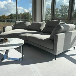 Rolf Benz Wohnlandschaften|Polstergarnitur 333 Jola Stoff 26 202 Grau Weiß Gussfuß Aluminium Verkehrsschwarz Schwarz Matt Pulverbeschichtet