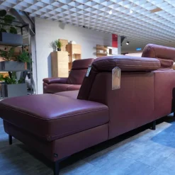 Hukla Ecksofas|Polstergarnitur 4054 Leder 60 Rodeo Barolo Fuß Metall Schwarz