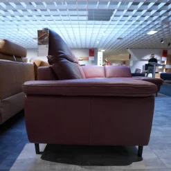 Hukla Ecksofas|Polstergarnitur 4054 Leder 60 Rodeo Barolo Fuß Metall Schwarz