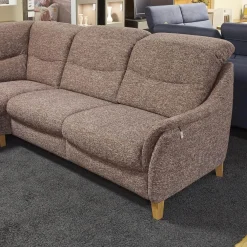 Activineo Ecksofas|Polstergarnitur Gavi Bezug Stoff Toronto 7 Brombeer Füße Eiche Inklusive Wall-Away Funktion Motorisch