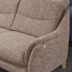 Activineo Ecksofas|Polstergarnitur Gavi Bezug Stoff Toronto 7 Brombeer Füße Eiche Inklusive Wall-Away Funktion Motorisch