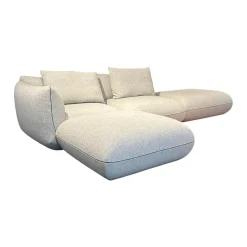 COR Polstergruppen|Polstergarnitur Jalis Stoff 8300 Lichtgrau Grau Nahtband 5091 Mittelgrau Grau Inklusive Hocker