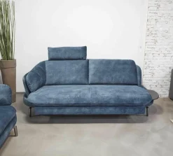 Activineo Polstergruppen|Polstergarnitur Kami Stoff 0735-51 Petrol Füße Anthrazit Verchromt 2 Sofas