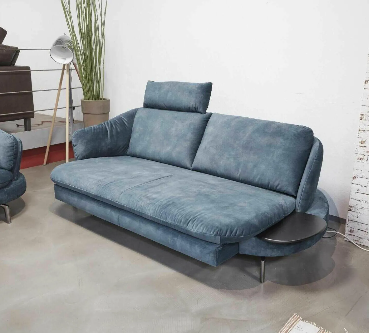 Activineo Polstergruppen|Polstergarnitur Kami Stoff 0735-51 Petrol Füße Anthrazit Verchromt 2 Sofas