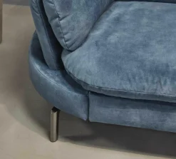 Activineo Polstergruppen|Polstergarnitur Kami Stoff 0735-51 Petrol Füße Anthrazit Verchromt 2 Sofas