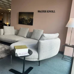 Walter Knoll Polstergruppen|Polstergarnitur Maaru Stoff Namib 7920 Moon Grau Gestell Aluminium Bronze Matt Pulverbeschichtet Mit Kissen