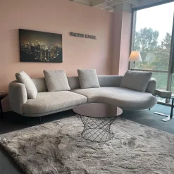 Walter Knoll Polstergruppen|Polstergarnitur Maaru Stoff Namib 7920 Moon Grau Gestell Aluminium Bronze Matt Pulverbeschichtet Mit Kissen