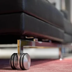 Brühl Polstergruppen|Ecksofas|Polstergarnitur Moule Bezug Leder Lama 5669 10 Schwarz Mit Hocker