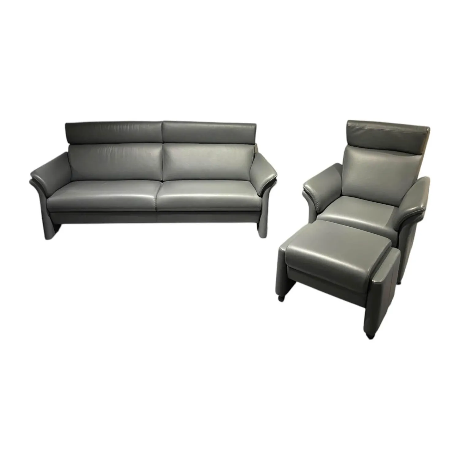 Puhlmann Polstergruppen|Polstergarnitur Parlando R Leder Savana 18 1748 Anthrazit