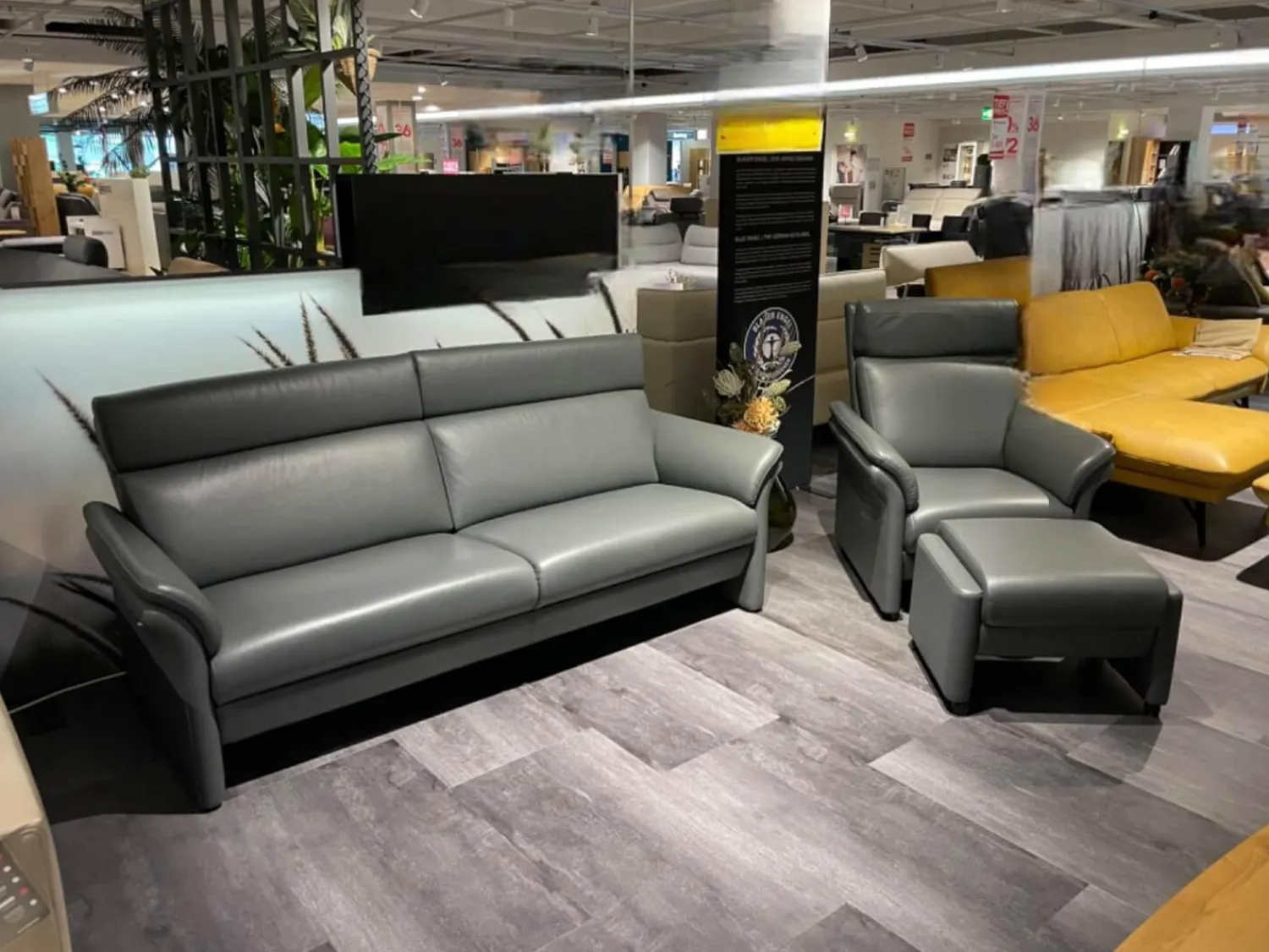 Puhlmann Polstergruppen|Polstergarnitur Parlando R Leder Savana 18 1748 Anthrazit