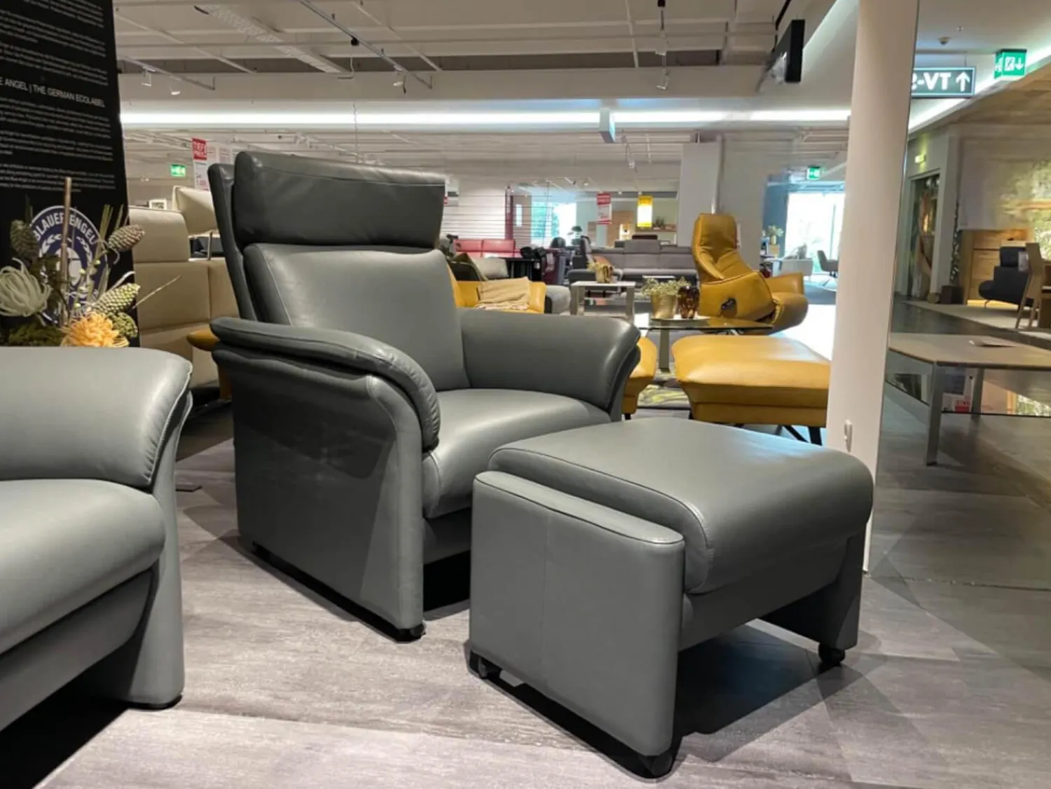 Puhlmann Polstergruppen|Polstergarnitur Parlando R Leder Savana 18 1748 Anthrazit