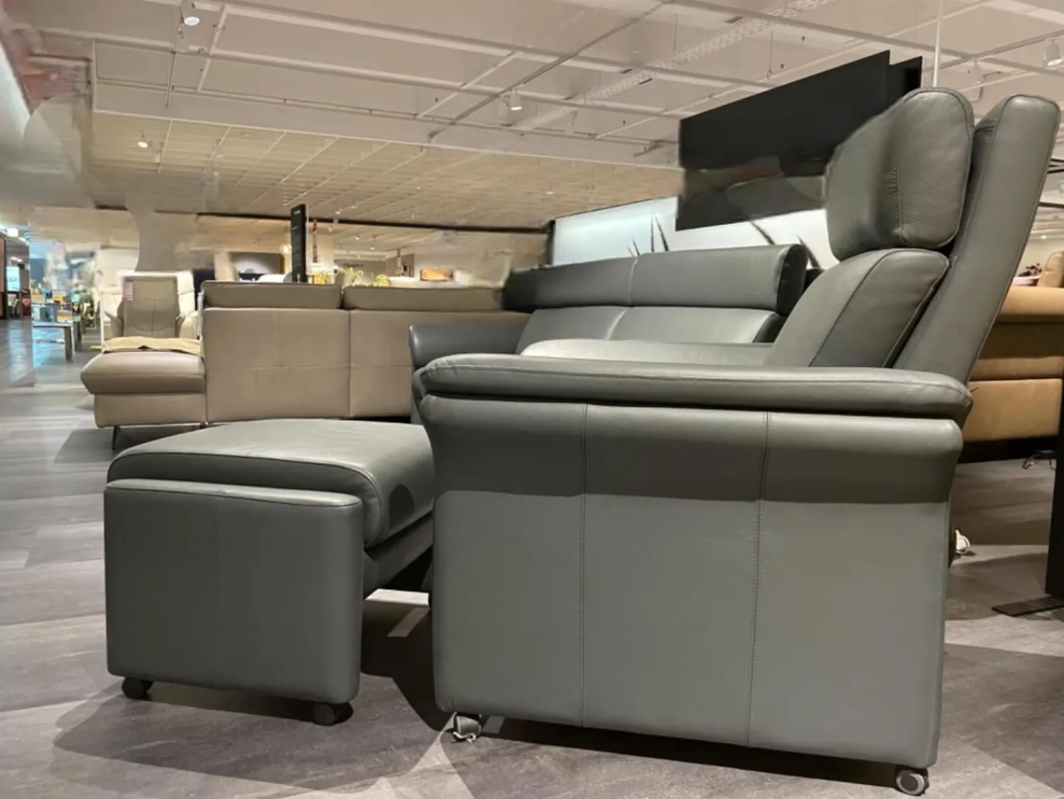 Puhlmann Polstergruppen|Polstergarnitur Parlando R Leder Savana 18 1748 Anthrazit