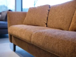 Erpo Polstergruppen|Polstergarnitur Stoff Osino Rostbraun Braun Mit Kissen Und Kopfstütze