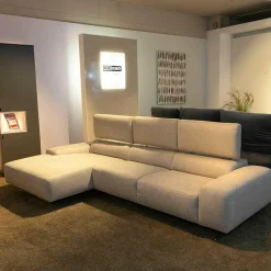 WK Wohnen Ecksofas|Polstergarnitur WK 5660 Matheo Stoff WK11-078 Beige Fuß Edelstahl