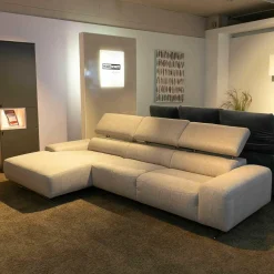 WK Wohnen Ecksofas|Polstergarnitur WK 5660 Matheo Stoff WK11-078 Beige Fuß Edelstahl