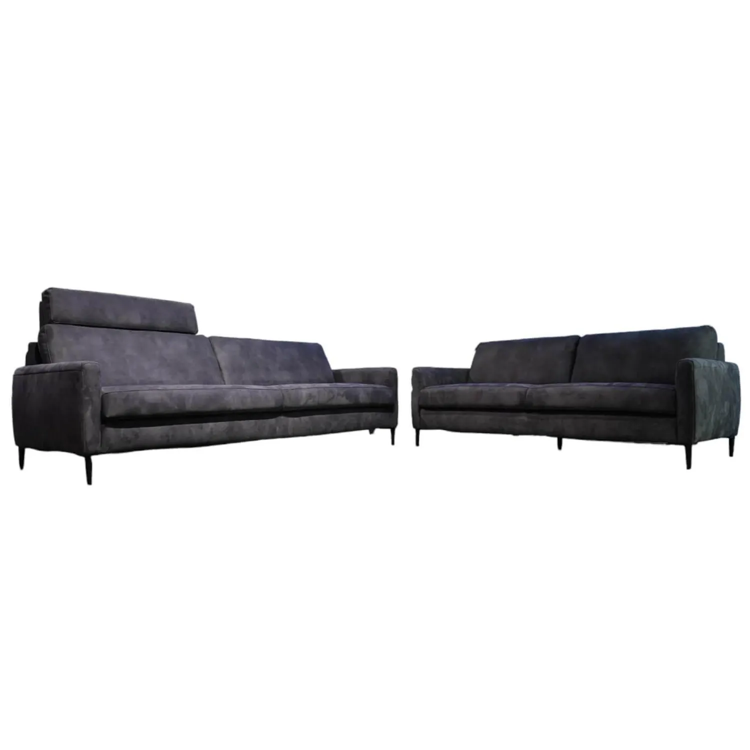 W. Schillig Polstergruppen|Polstergruppe 22850 Alexx Stoff V5295 Anthracite SK40 Grau Füße Metall Lackiert Schwarz Ohne Kopfstütze