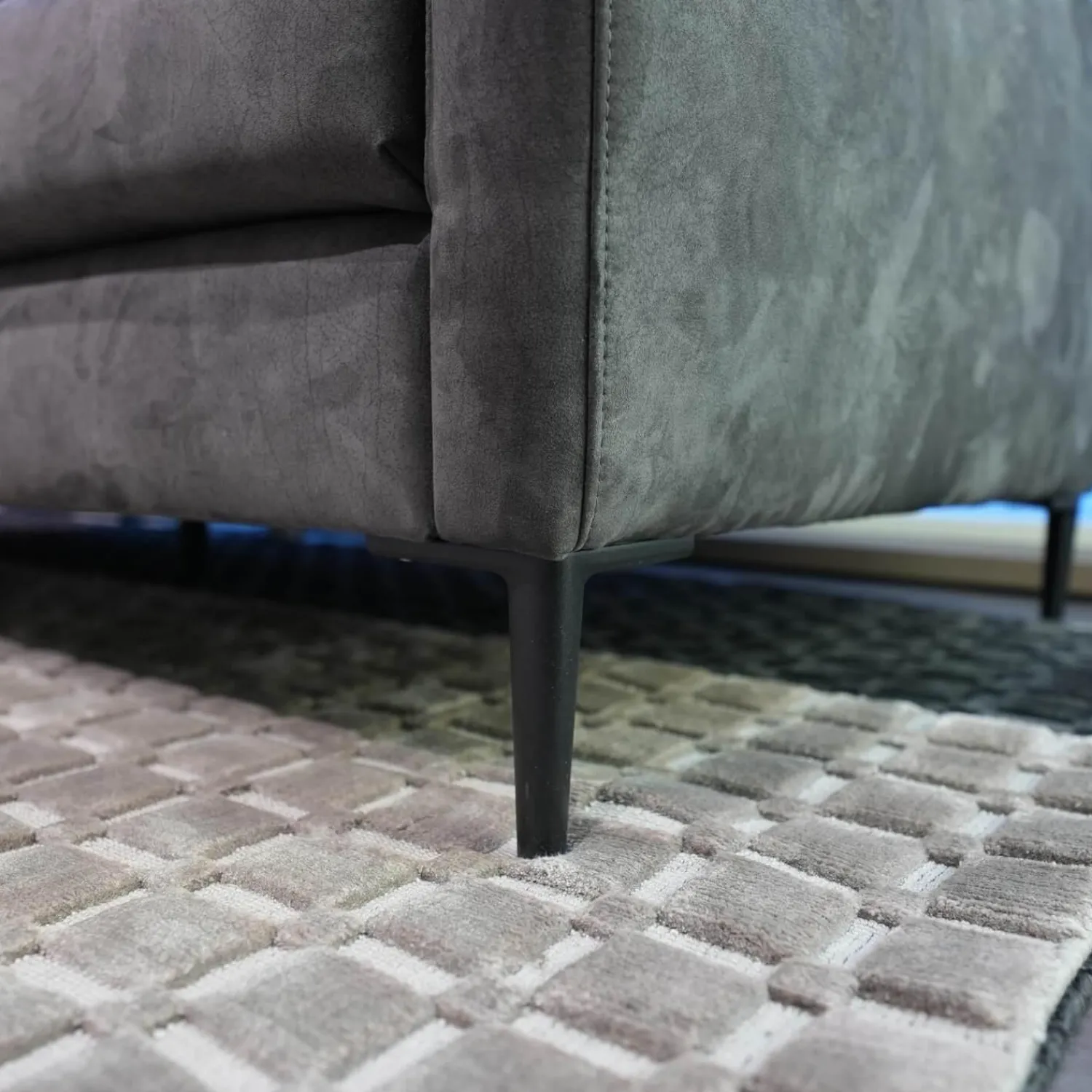 W. Schillig Polstergruppen|Polstergruppe 22850 Alexx Stoff V5295 Anthracite SK40 Grau Füße Metall Lackiert Schwarz Ohne Kopfstütze