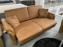 Polsteria Polstergruppen|Polstergruppe 81056 Stoff Gringo 09 Cognac Braun Füße Metall Chrom Inklusive Sessel Und Elektrische Funktionen