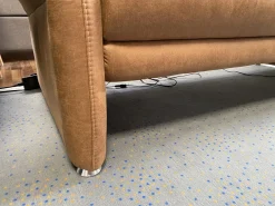 Polsteria Polstergruppen|Polstergruppe 81056 Stoff Gringo 09 Cognac Braun Füße Metall Chrom Inklusive Sessel Und Elektrische Funktionen