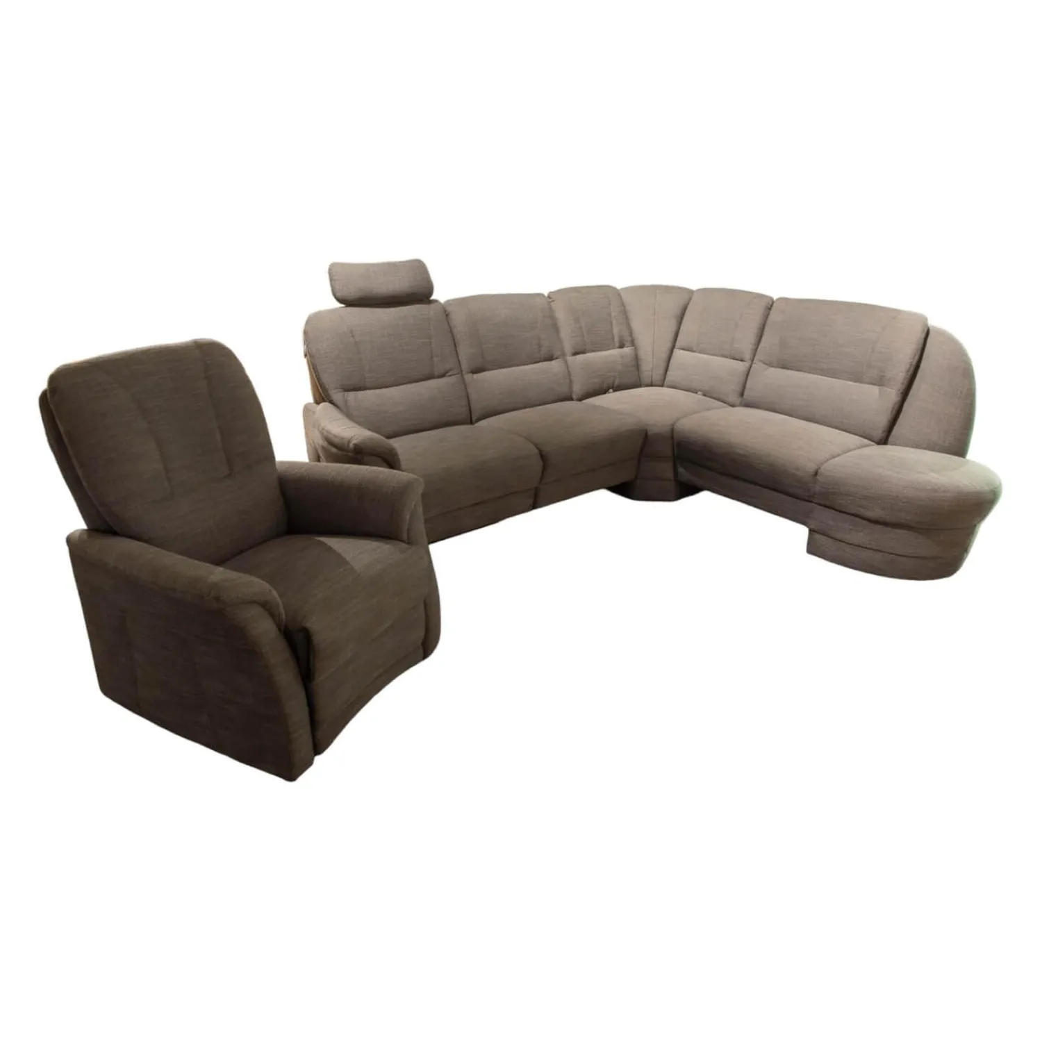 Arco Polstergruppen|Polstergruppe Aalen Stoff 6008 Lavado Fresh 8 Farbe Ebenholz Mit Relaxfunktion