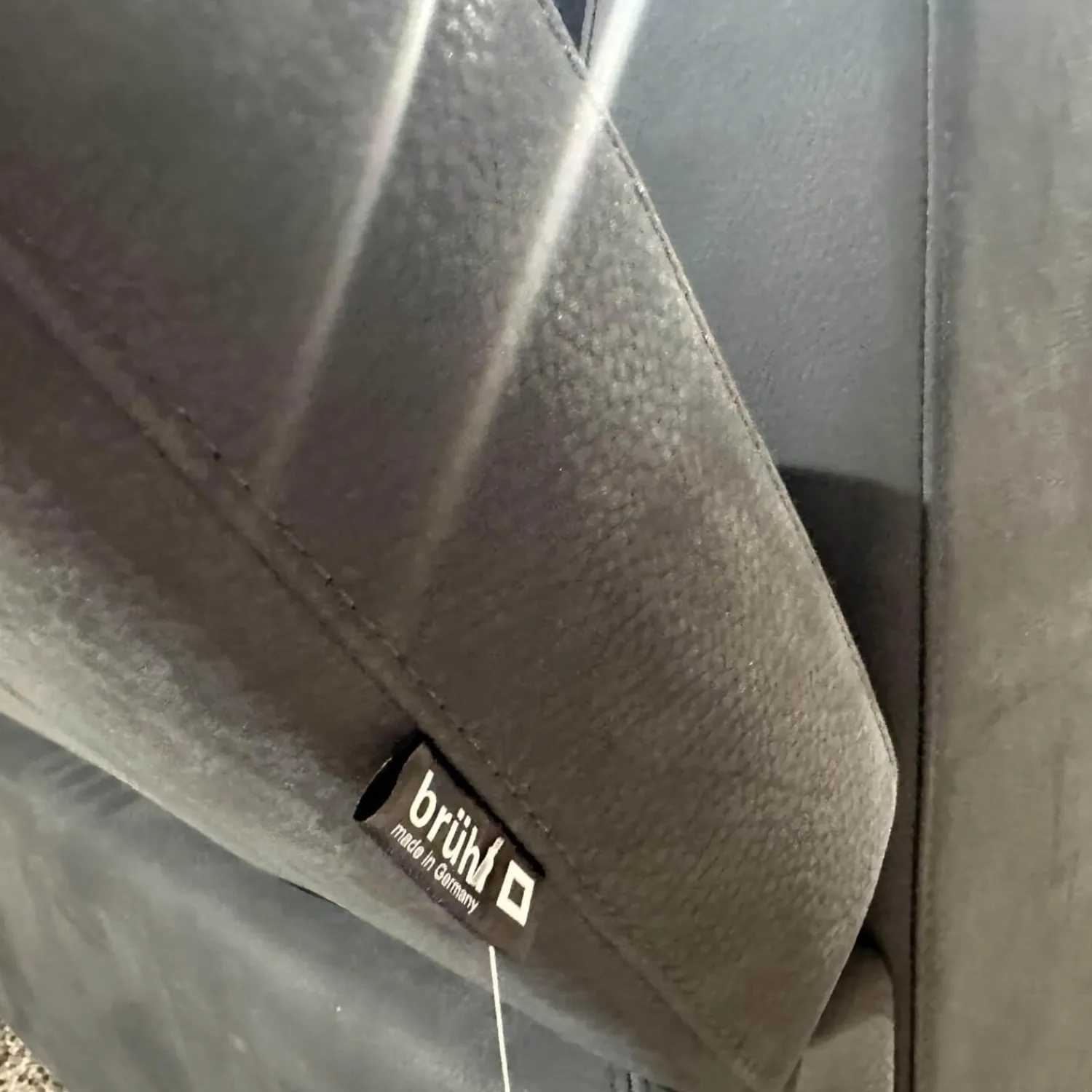 Brühl Ecksofas|Polstergruppe Alba Anilinleder Taron Grün Braun Winkelfuß Schwarz Gepulvert Inklusive Kissen