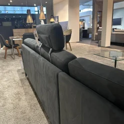 Brühl Ecksofas|Polstergruppe Alba Anilinleder Taron Grün Braun Winkelfuß Schwarz Gepulvert Inklusive Kissen